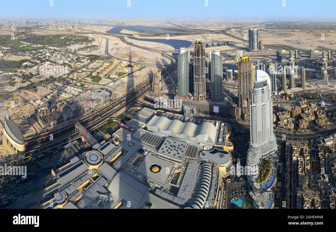 Aerial view of Dubai Stock Photo - Alamy