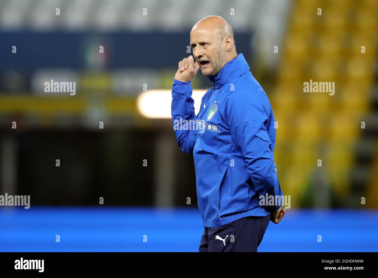 Italy S Assistant Manager Attilio Lombardo During The Uefa Euro Qualifying Group J Match At The Ennio Tardini Stadium Parma Italy Picture Date 26th March 19 Picture Credit Should Read Jonathan Moscrop Sportimage