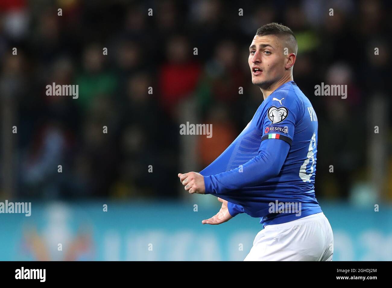 Marco Verratti Of Italy During The Uefa Euro Qualifying Group J Match At The Ennio Tardini Stadium Parma Italy Picture Date 26th March 19 Picture Credit Should Read Jonathan Moscrop Sportimage Via