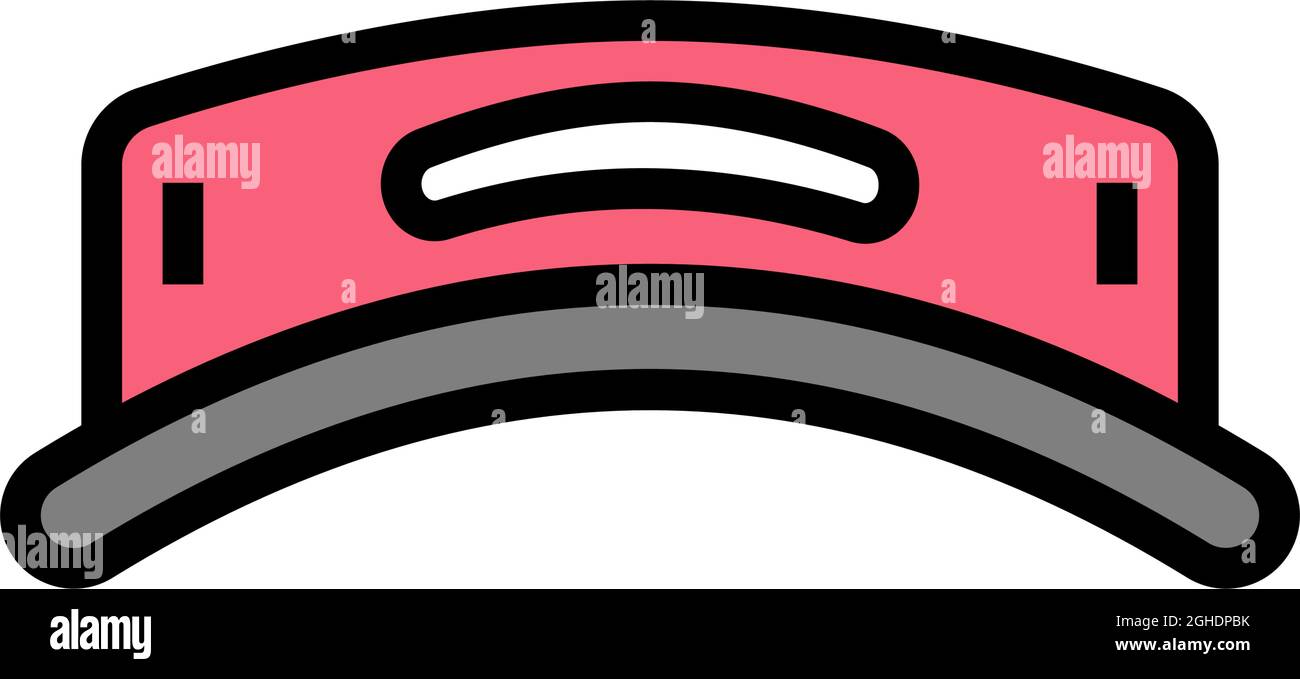 visor hat golf player color icon vector illustration Stock Vector Image