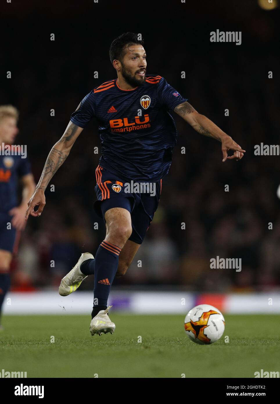 Ezequiel Garay of Valencia during the UEFA Europa League match at the Emirates Stadium, London. Picture date: 2nd May 2019. Picture credit should read: Darren Staples/Sportimage via PA Images Stock Photo