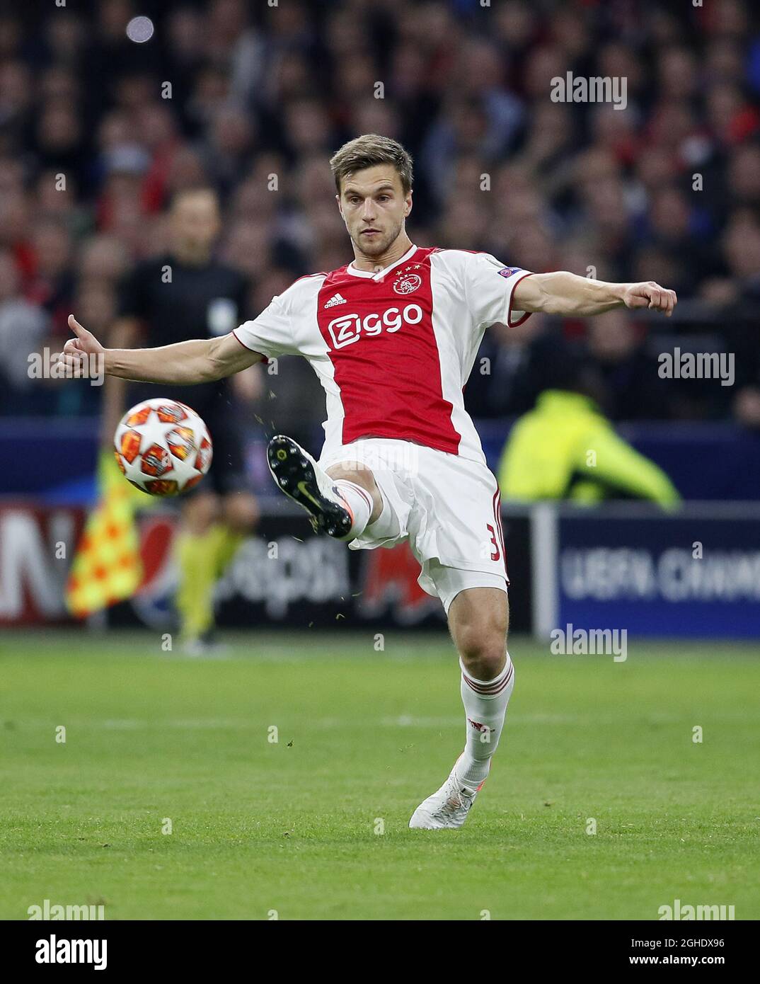 Ajax's Joel Veltman during the UEFA Champions League match at the Johan Cruyff Arena, Amsterdam. Picture date: 8th May 2019. Picture credit should read: David Klein/Sportimage via PA Images Stock Photo