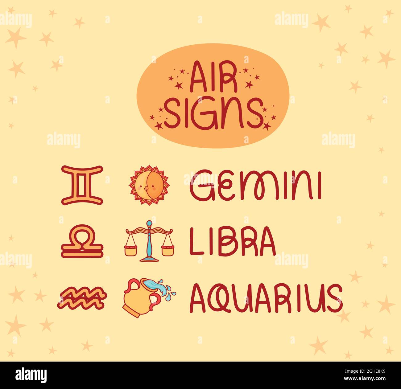 zodiac air signs Stock Vector Image & Art Alamy