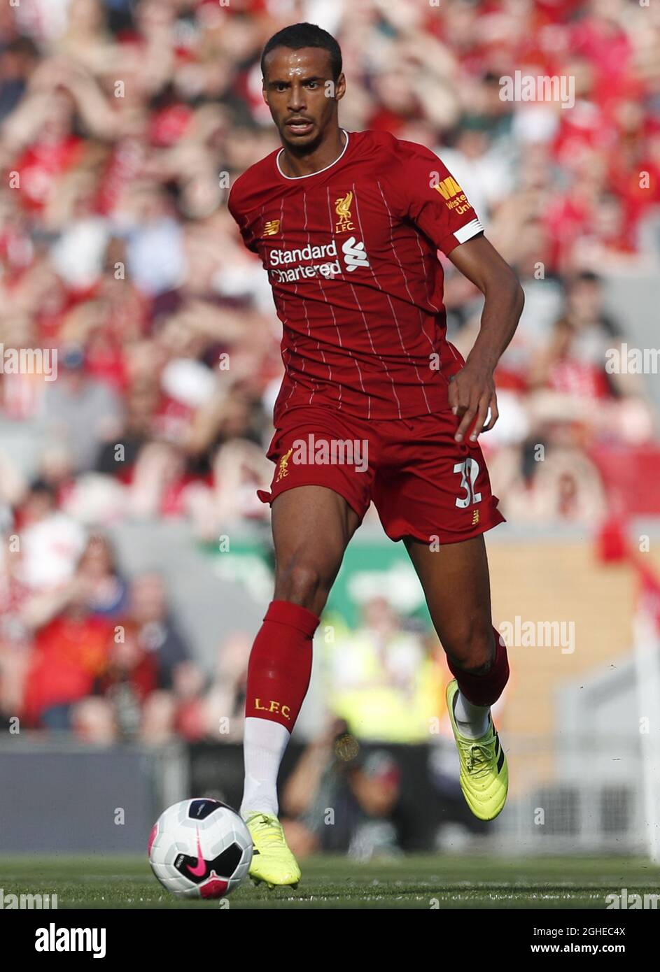 Liverpool's Joel Matip during the Premier League match against Arsenal at Anfield, Liverpool. Picture date: 24th August 2019. Picture credit should read: Darren Staples/Sportimage via PA Images Stock Photo