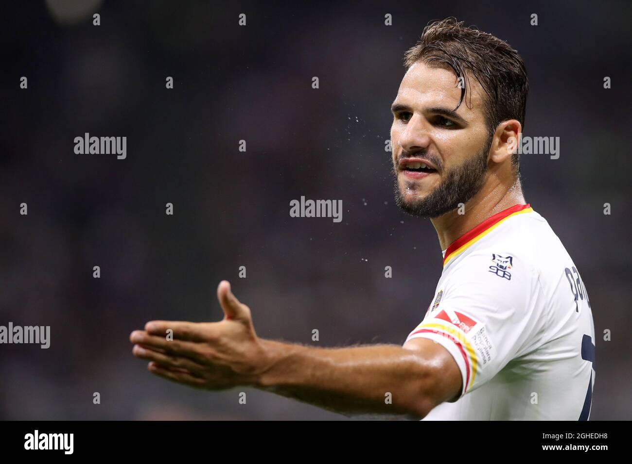 Panagiotis Tachtsidis of Lecce during the Serie A match at Giuseppe Meazza, Milan. Picture date: 26th August 2019. Picture credit should read: Jonathan Moscrop/Sportimage via PA Images Stock Photo