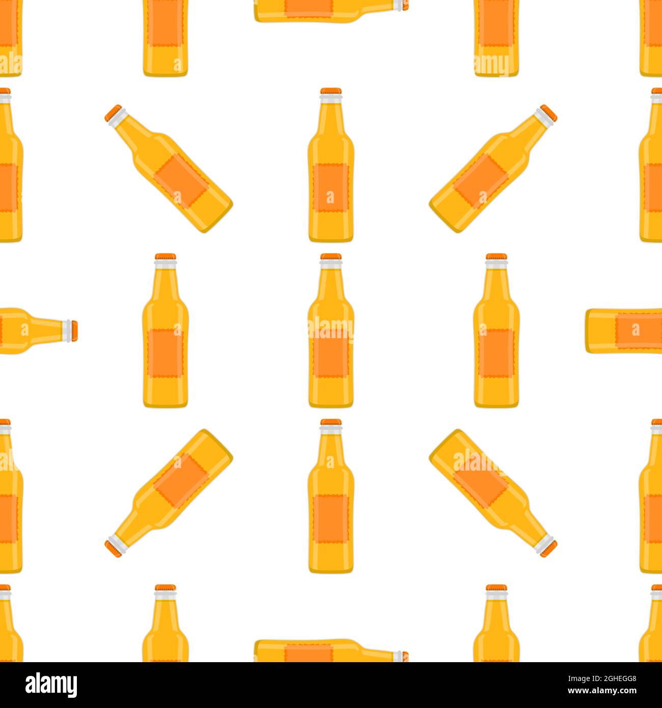 Illustration on theme seamless beer glass bottles with lid for brewery ...