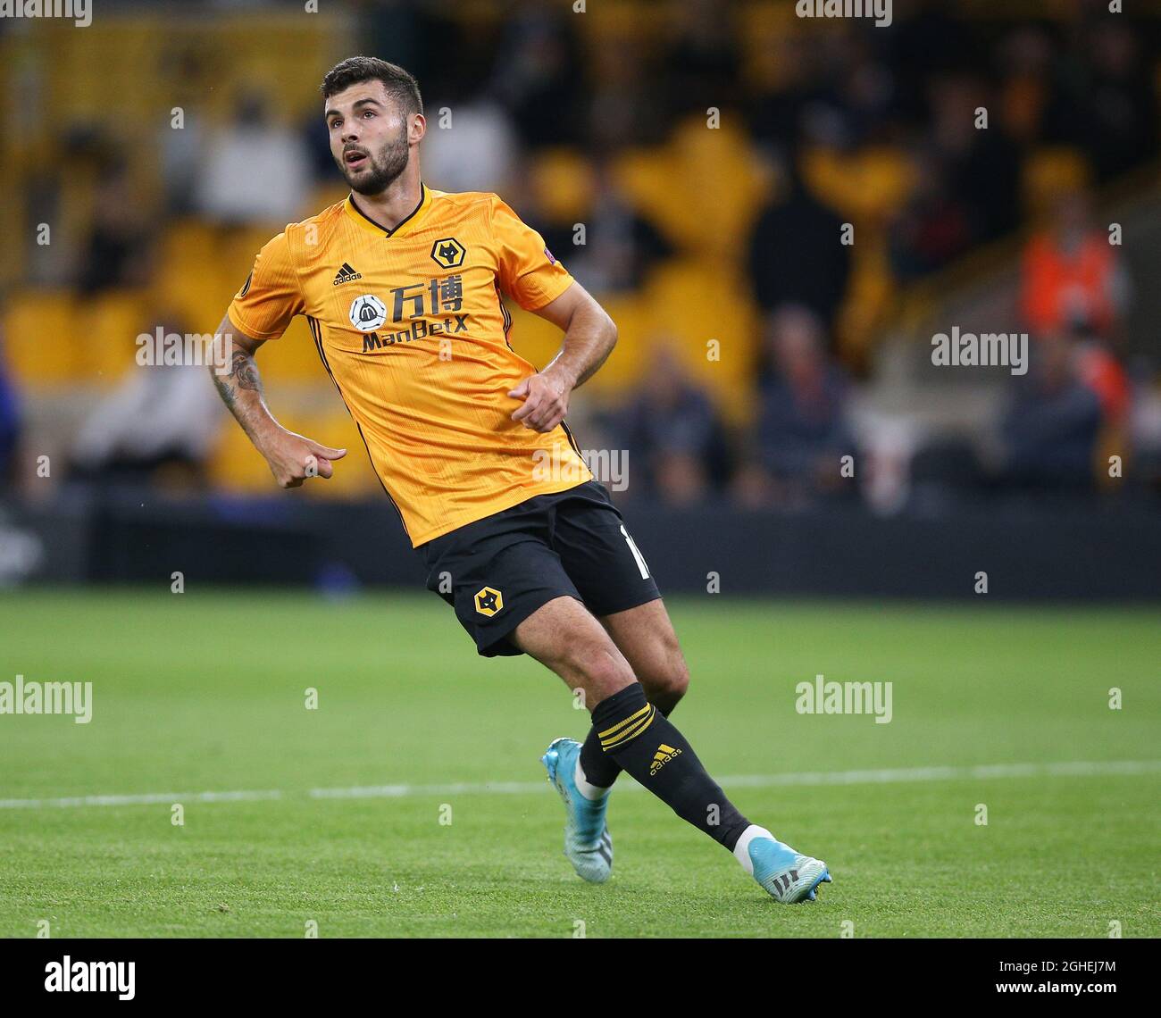 Patrick Cutrone of Wolverhampton Wanderers during the UEFA Europa League  match at Molineux, Wolverhampton. Picture date: 19th September 2019.  Picture credit should read: Nigel French/Sportimage via PA Images Stock  Photo - Alamy