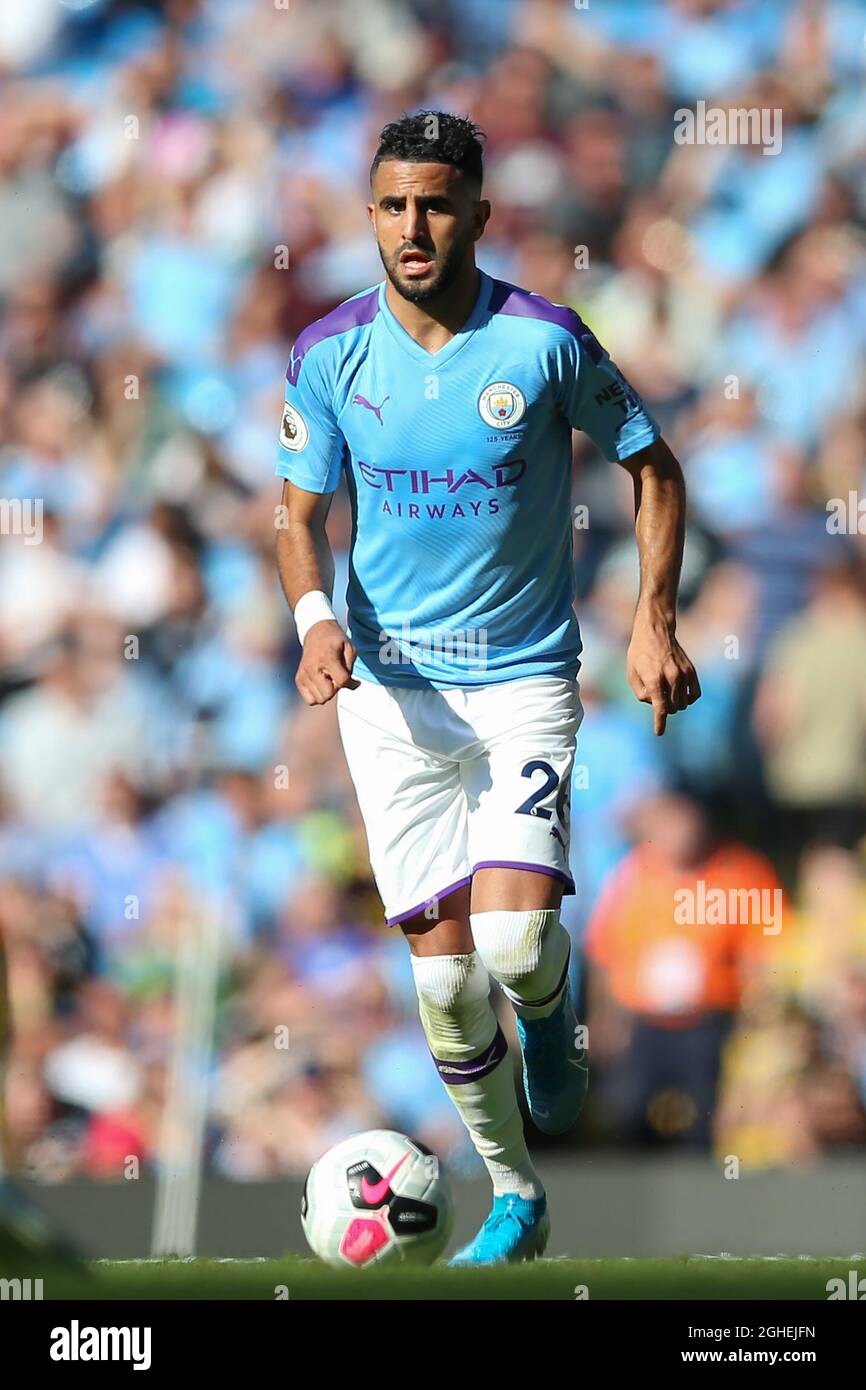 Riyad Mahrez of Manchester City during the Premier League match at the ...