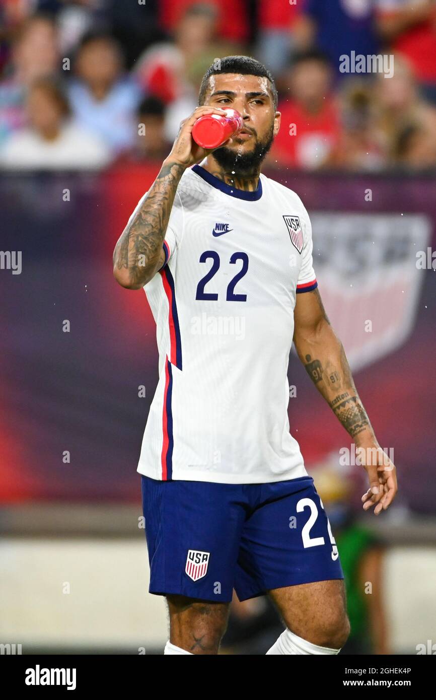 Nashville, TN, USA. 05th Sep, 2021. US defender DeAndre Yedlin (22), during the World Cup qualifying match between Canada and the USA, at Nissan Stadium in Nashville, TN. Kevin Langley/CSM/Alamy Live News Stock Photo