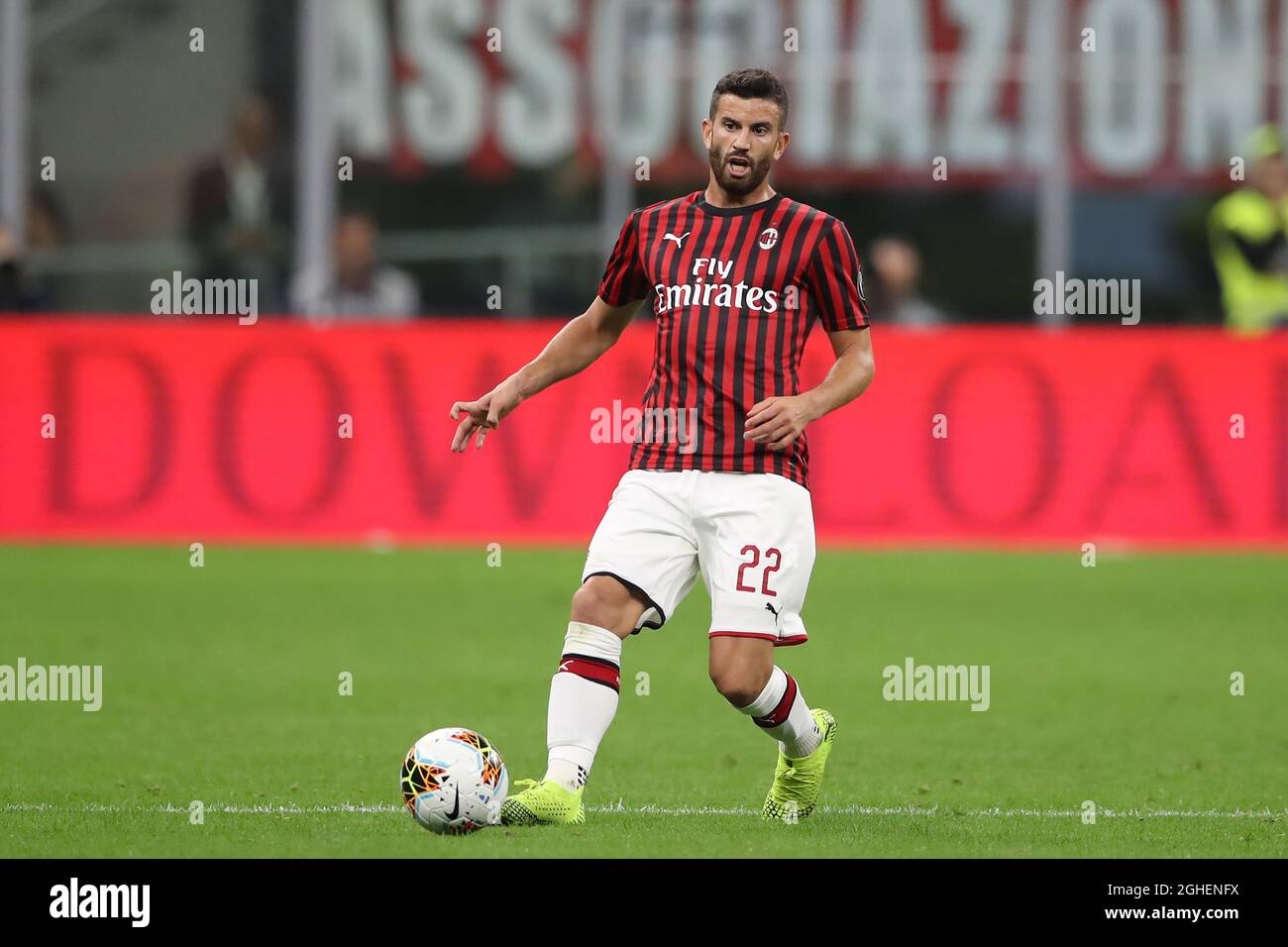Mateo Musacchio of AC Milan during the Serie A match at Stadio Giuseppe ...