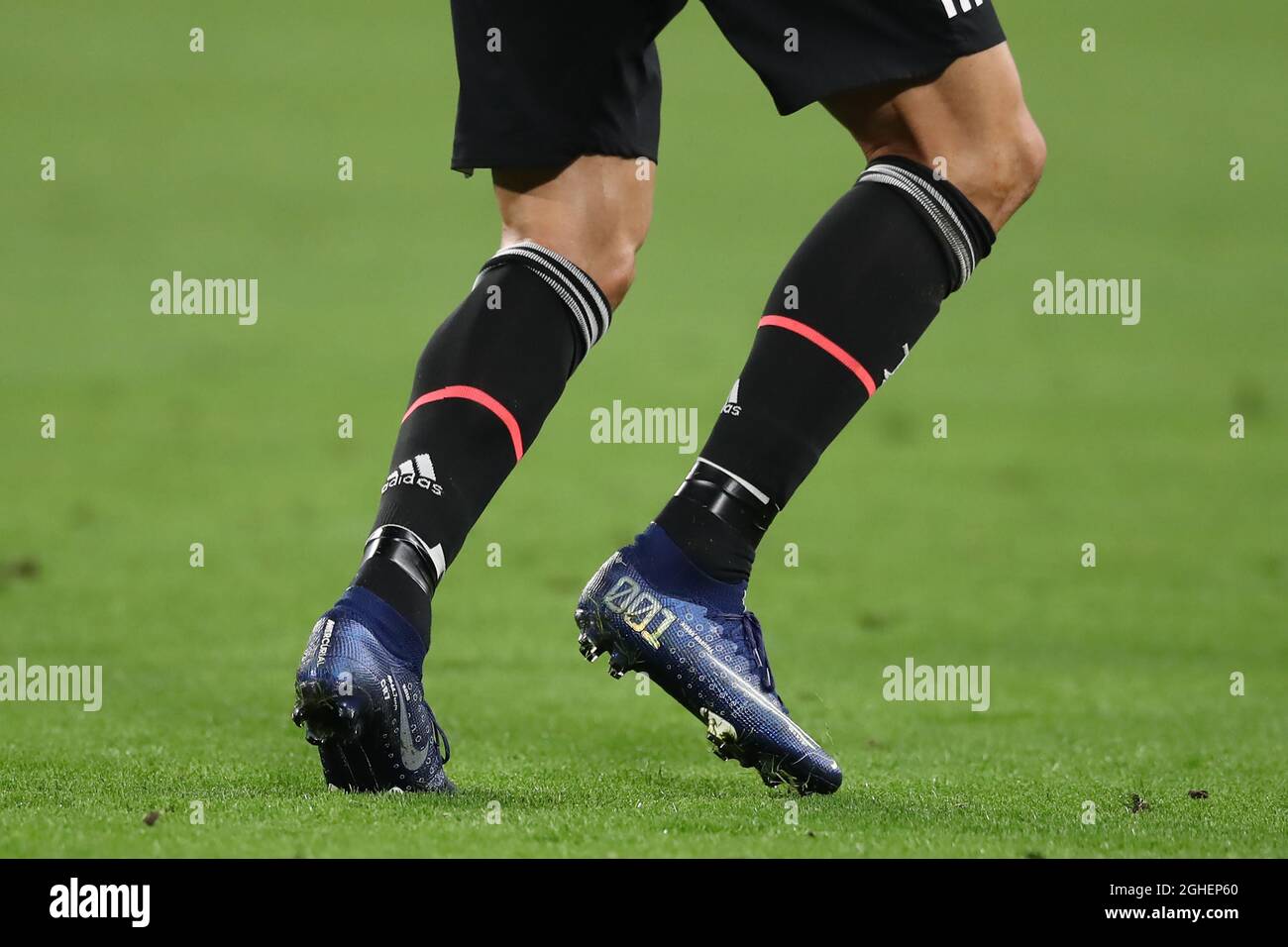 Cristiano Ronaldo of Juventus models a new version of Nike Mercurial during  the UEFA Champions League match at Juventus Stadium, Turin. Picture date:  1st October 2019. Picture credit should read: Jonathan Moscrop/Sportimage
