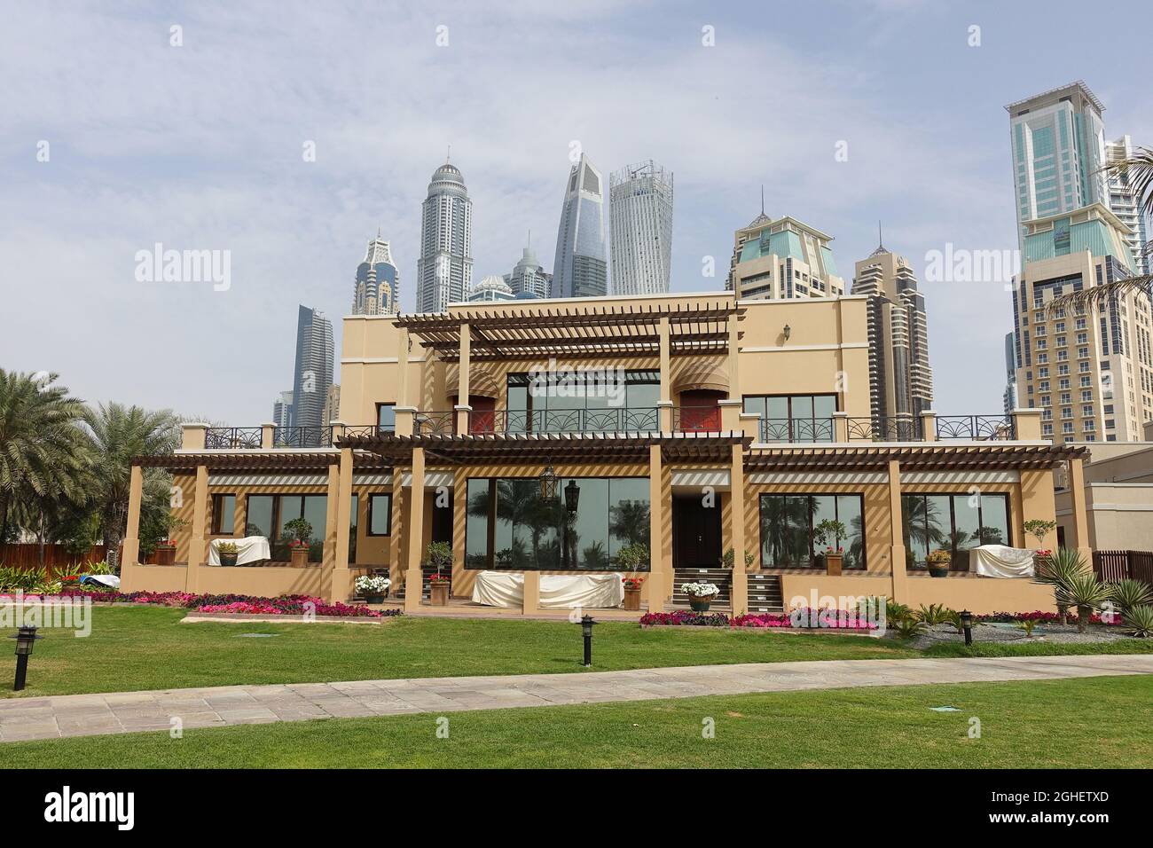 Bistro and Bar Building at The Jumeirah Beach Hotel Gardens in Dubai