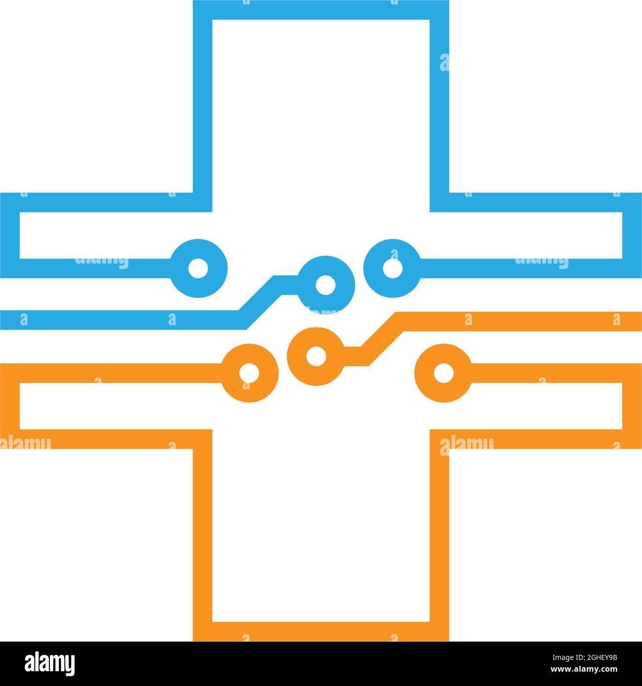 Circuit technology logo icon design vector template Stock Vector