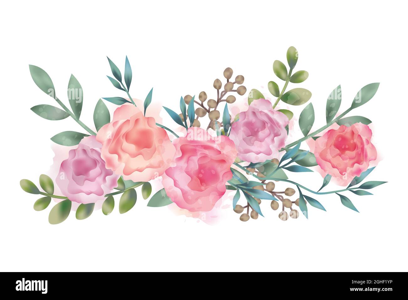 Watercolor Flower Watercolor Floral Flower Illustration Stock Vector Image Art Alamy