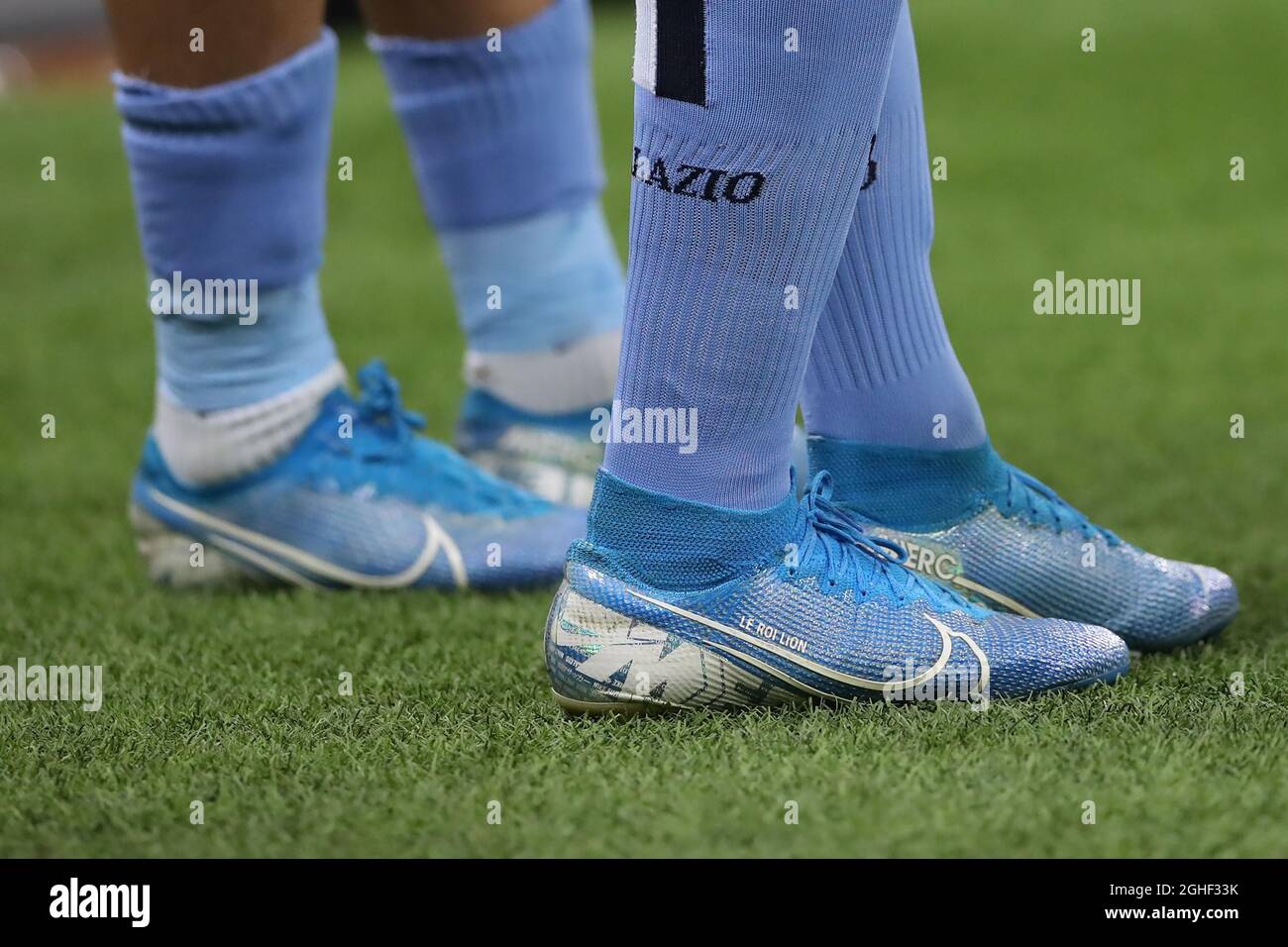 Jordan Lukaku of Lazio's Nike Mercurial boots with the words Le Roi Lion (  The Lion King ) during the Serie A match at Giuseppe Meazza, Milan. Picture  date: 3rd November 2019.