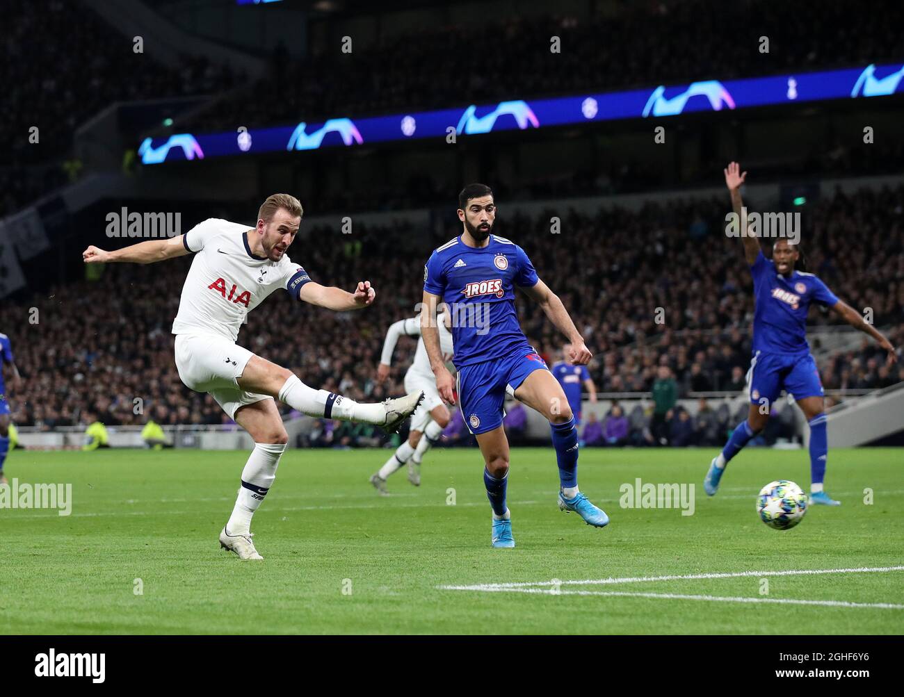 Tottenham s Harry Kane Fires In A Shot During The UEFA Champions League tottenham-s-harry-kane-fires-in-a-shot-during-the-uefa-champions-league