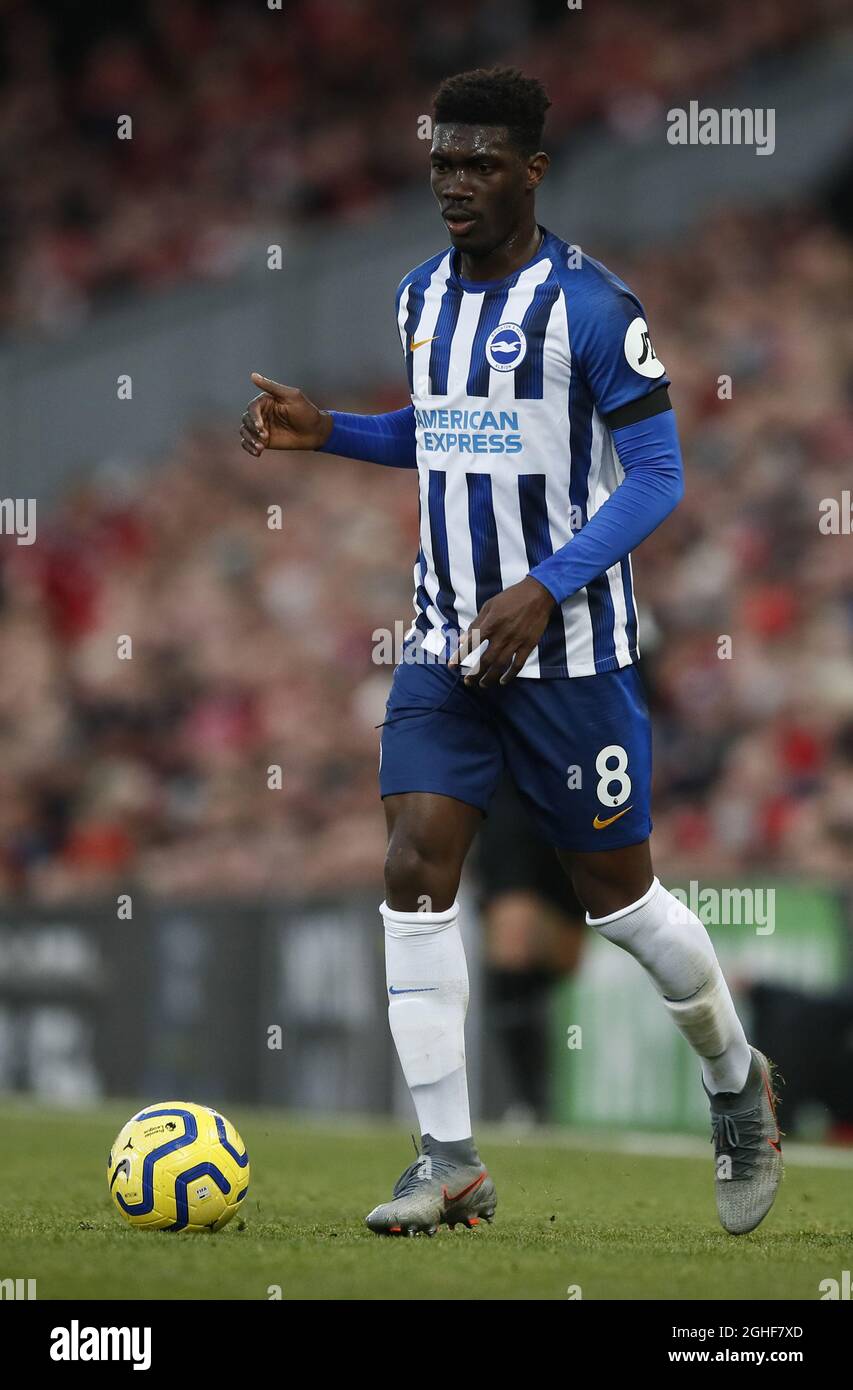 Yves Bissouma of Brighton during the Premier League match at Anfield, Liverpool. Picture date: 30th November 2019. Picture credit should read: Simon Bellis/Sportimage via PA Images Stock Photo
