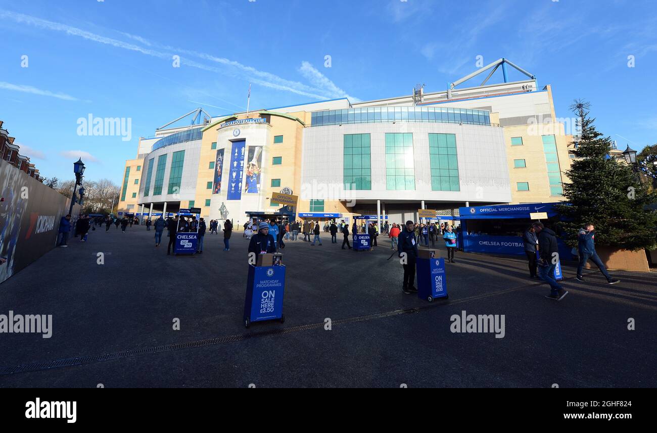 A general view outside of Stamford Bridge, Home of Chelsea