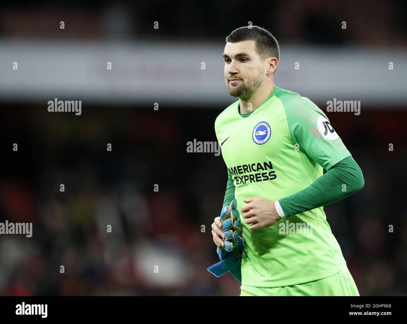 Brighton's Mathew Ryan during the Premier League match at the Emirates Stadium, London. Picture date: 5th December 2019. Picture credit should read: David Klein/Sportimage via PA Images Stock Photo