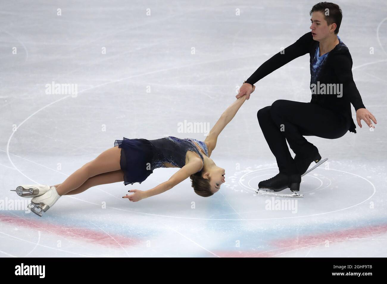 Daria Pavliuchenko and Denis Khodykin of Russia perform at Palavela, Turin. Picture date: 5th December 2019. Picture credit should read: Jonathan Moscrop/Sportimage via PA Images Stock Photo