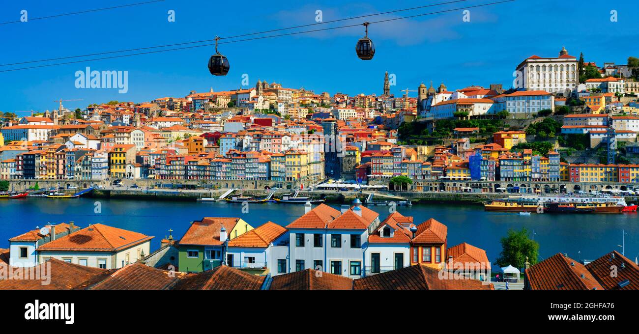 Famous view of Porto and Douro river, Portugal, Europe Stock Photo