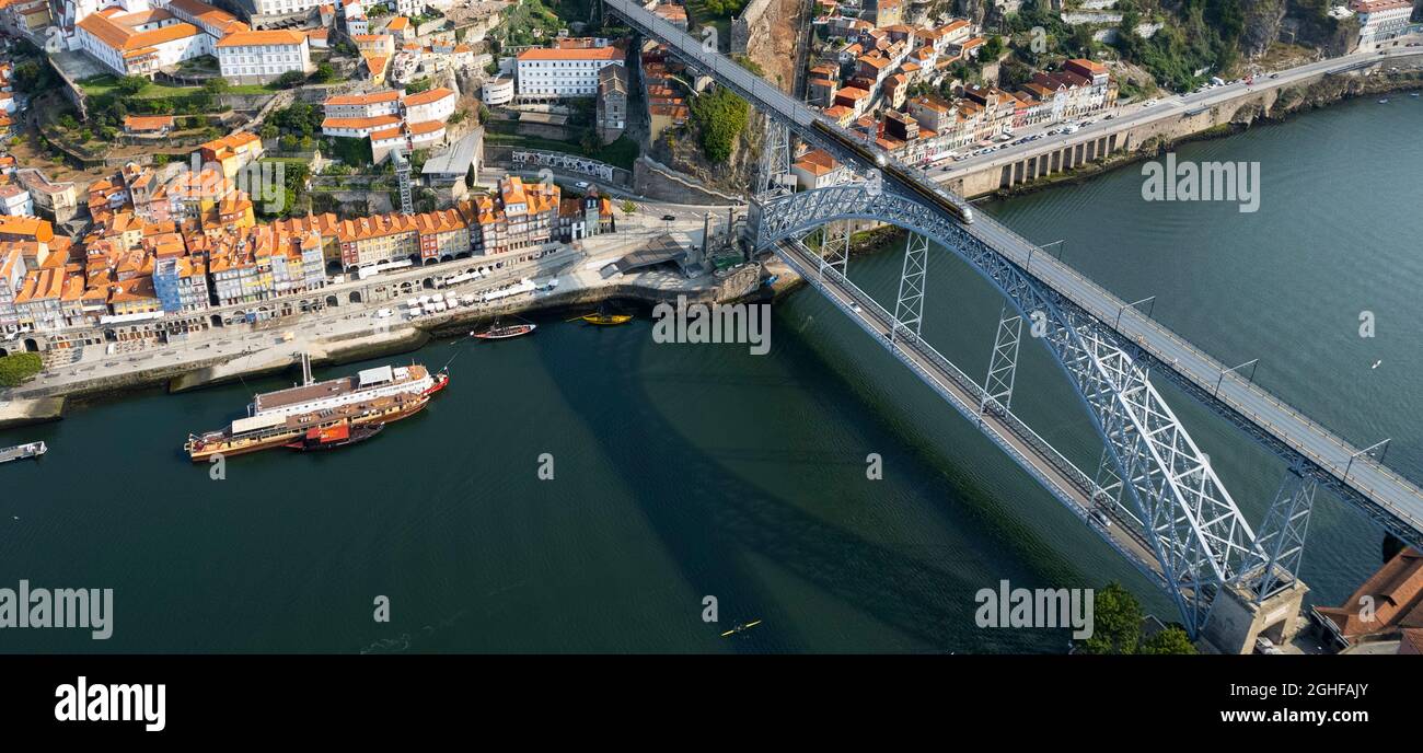 Aerian viw of Porto , Portugal, Europe Stock Photo