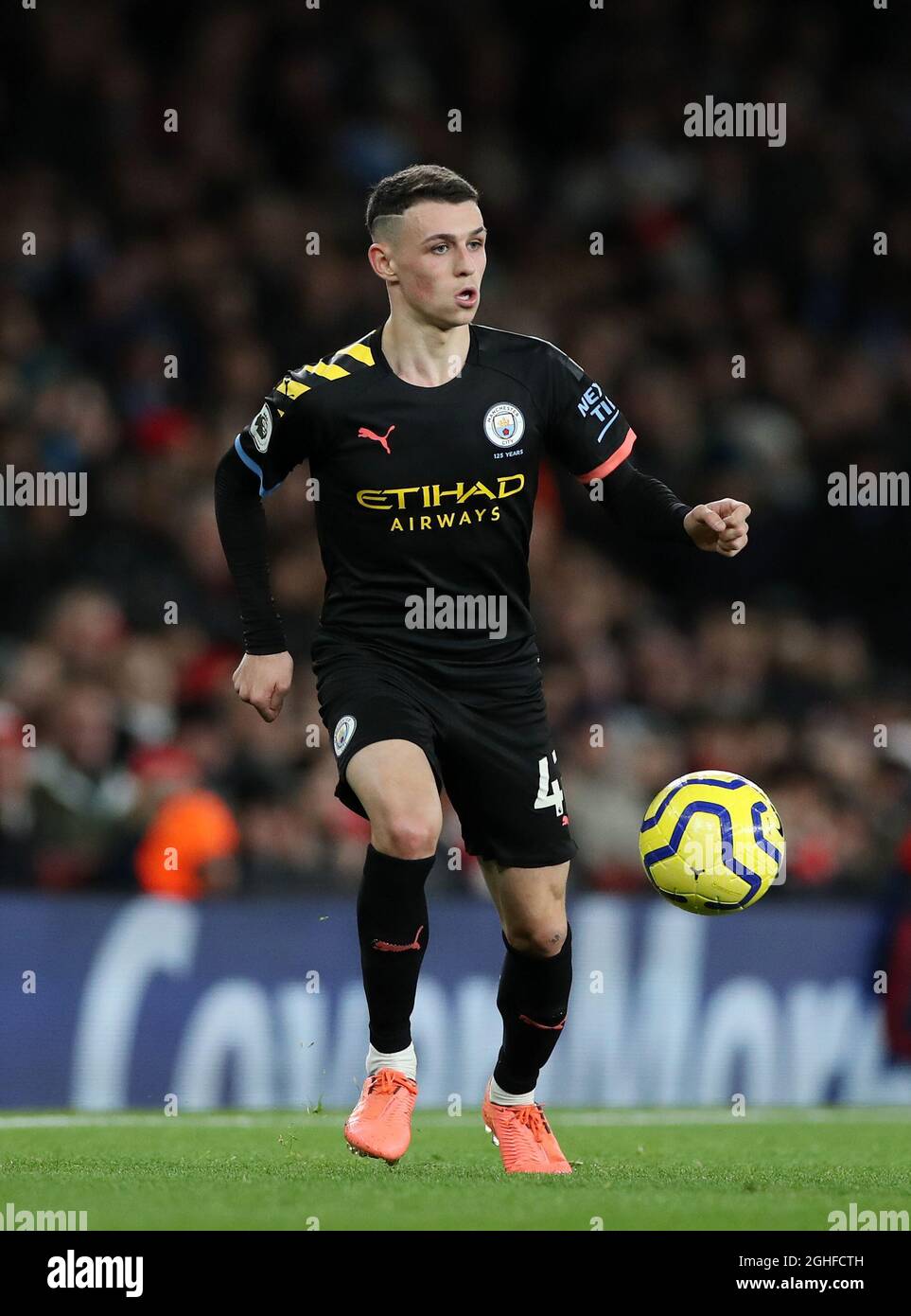Manchester City's Phil Foden during the Premier League match at the Emirates Stadium, London. Picture date: 15th December 2019. Picture credit should read: David Klein/Sportimage via PA Images Stock Photo