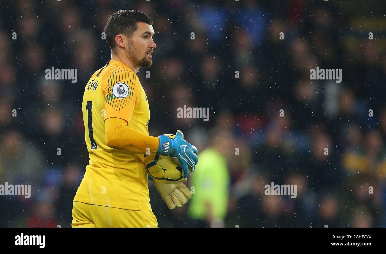 BrightonÕs goalkeeper Mathew Ryan during the Premier League match at Selhurst Park, London. Picture date: 16th December 2019. Picture credit should read: Paul Terry/Sportimage via PA Images Stock Photo
