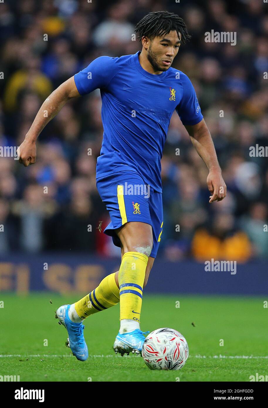 ChelseaÕs Reece James during the FA Cup match at Stamford Bridge ...