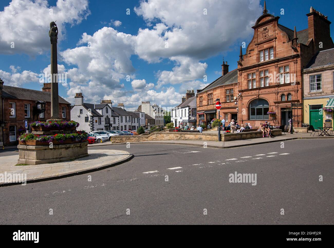 The Scottish Borders town of Melrose, Scotland, UK Stock Photo