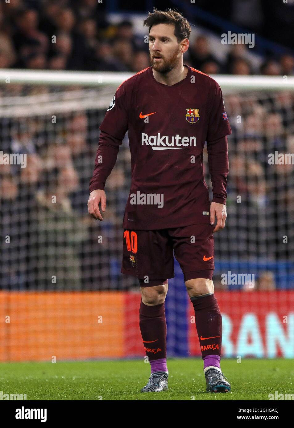 Lionel Messi of Barcelona - Chelsea v Barcelona, UEFA Champions League,  Round of 16, 1st Leg, Stamford Bridge, London - 20th February 2018 Stock  Photo - Alamy