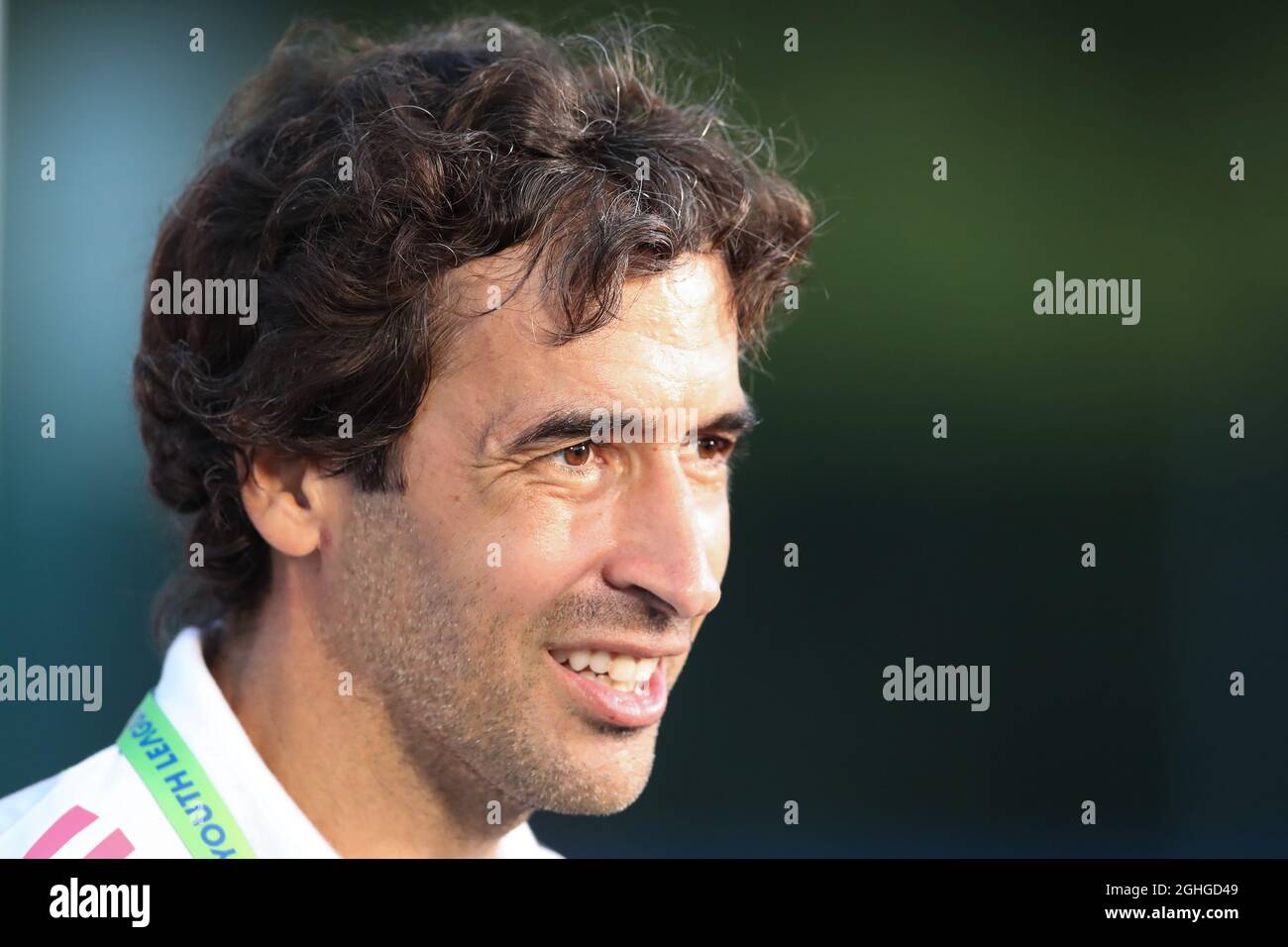 Raul Gonzalez Blanco Head coach of Real Madrid during the UEFA Youth League match at Colovray Sports Centre, Nyon. Picture date: 22nd August 2020. Picture credit should read: Jonathan Moscrop/Sportimage via PA Images Stock Photo