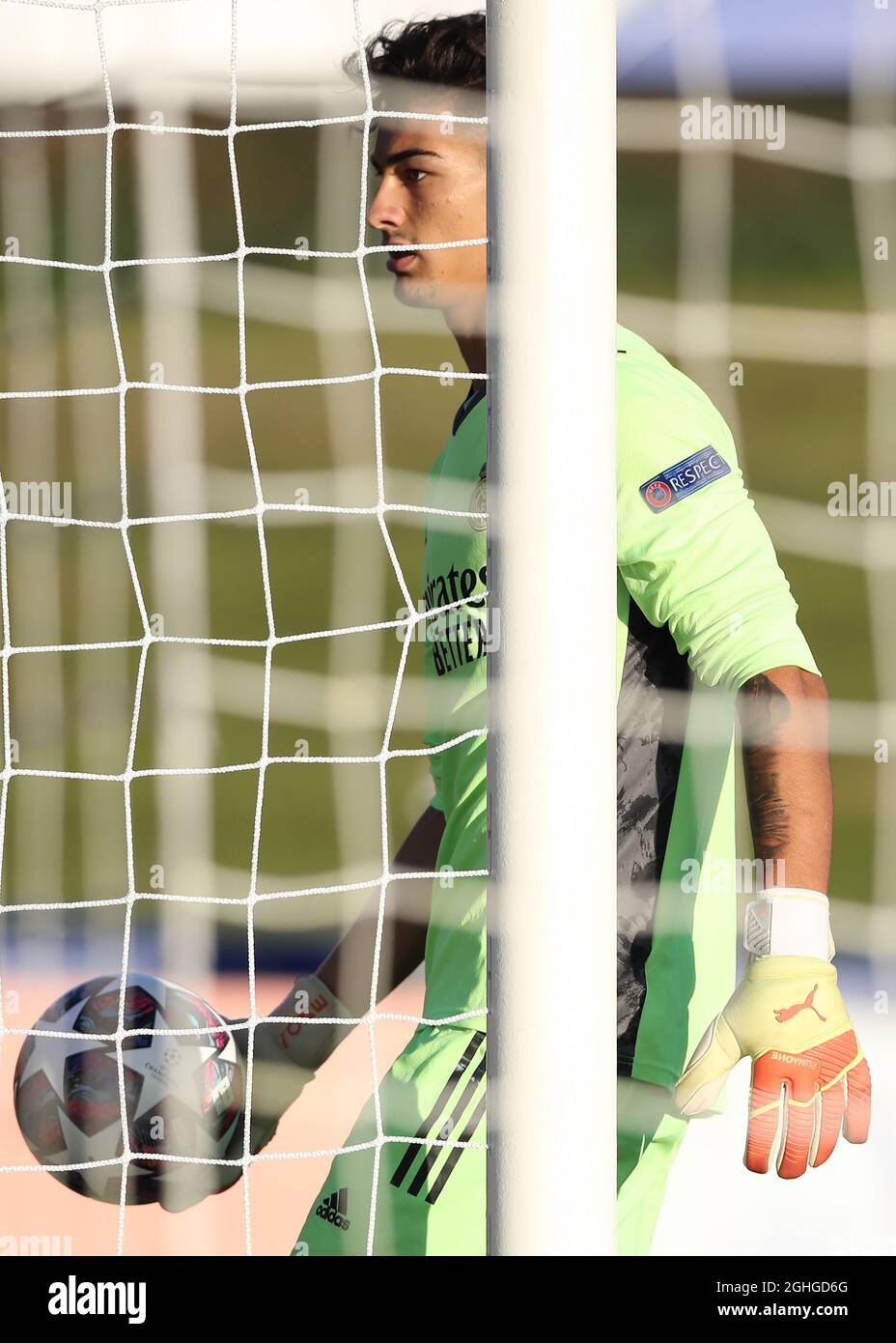Luis Lopez of Real Madrid during the UEFA Youth League match at Colovray Sports Centre, Nyon. Picture date: 22nd August 2020. Picture credit should read: Jonathan Moscrop/Sportimage via PA Images Stock Photo