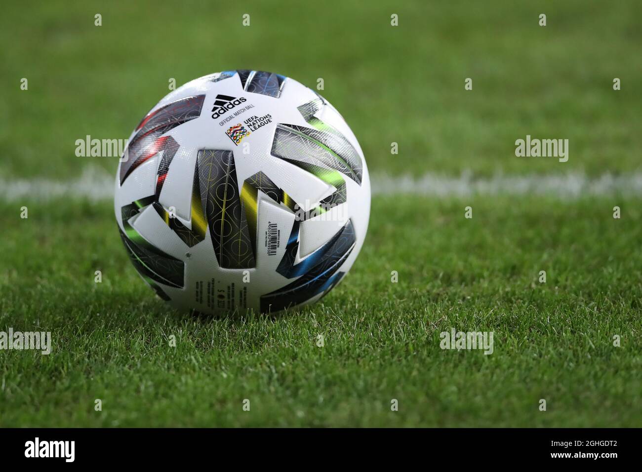 An Adidas Nations League Official matchball during the UEFA Nations League  match at Stadio Ennio Tardini,