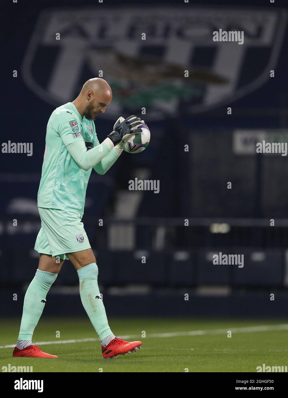 David Button of West Bromwich Albion during the Carabao Cup match at The Hawthorns, West Bromwich. Picture date: 16th September 2020. Picture credit should read: Darren Staples/Sportimage via PA Images Stock Photo