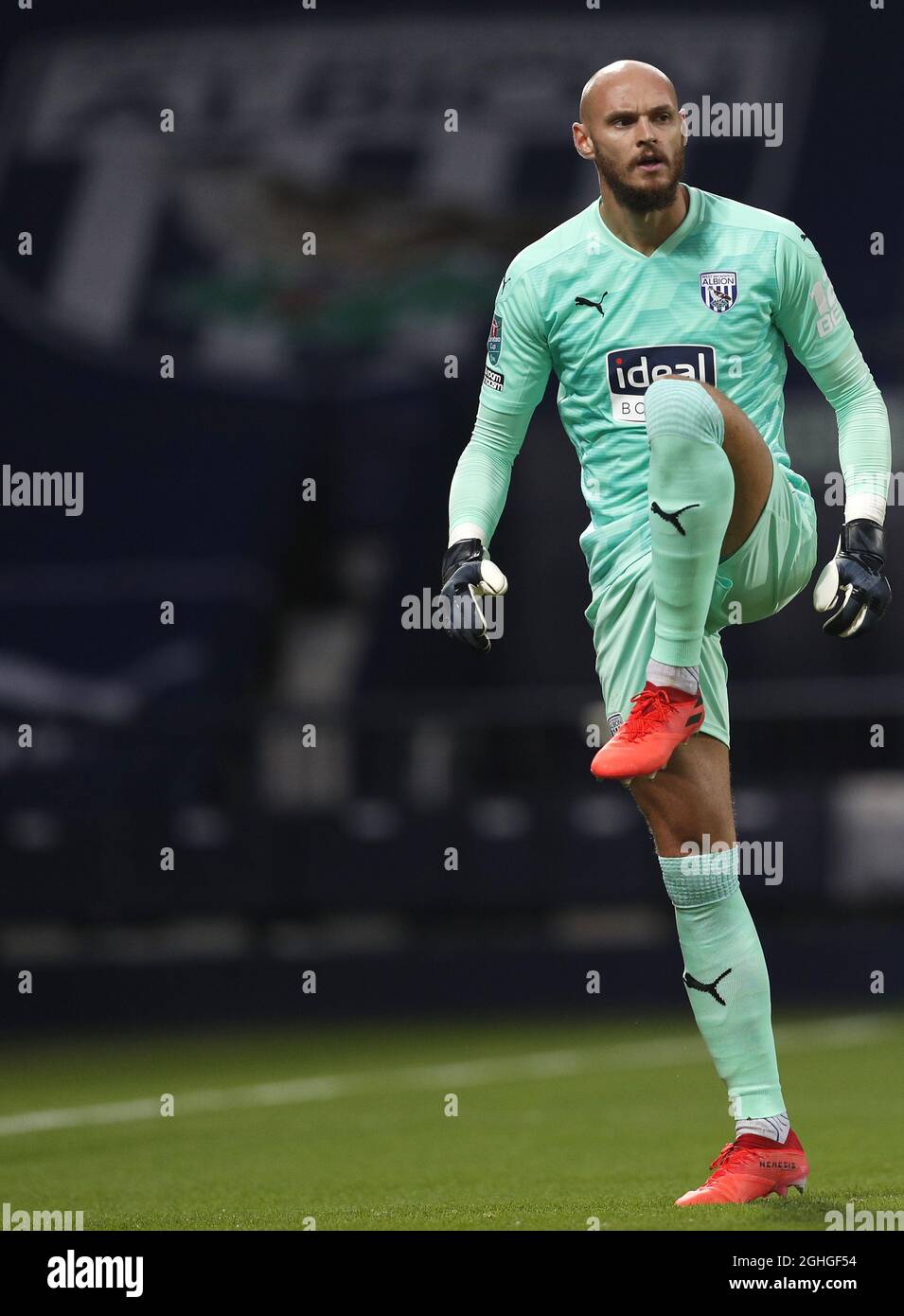 David Button of West Bromwich Albion during the Carabao Cup match at The Hawthorns, West Bromwich. Picture date: 16th September 2020. Picture credit should read: Darren Staples/Sportimage via PA Images Stock Photo