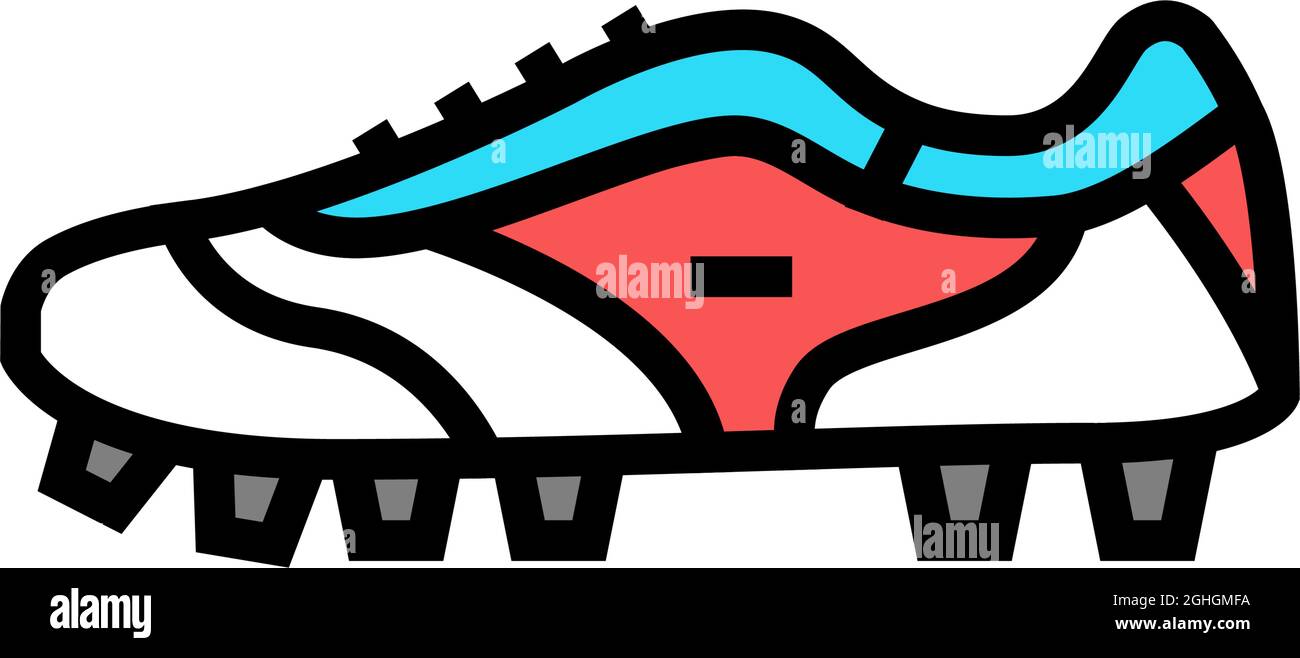 sneaker shoe soccer player color icon vector illustration Stock Vector ...