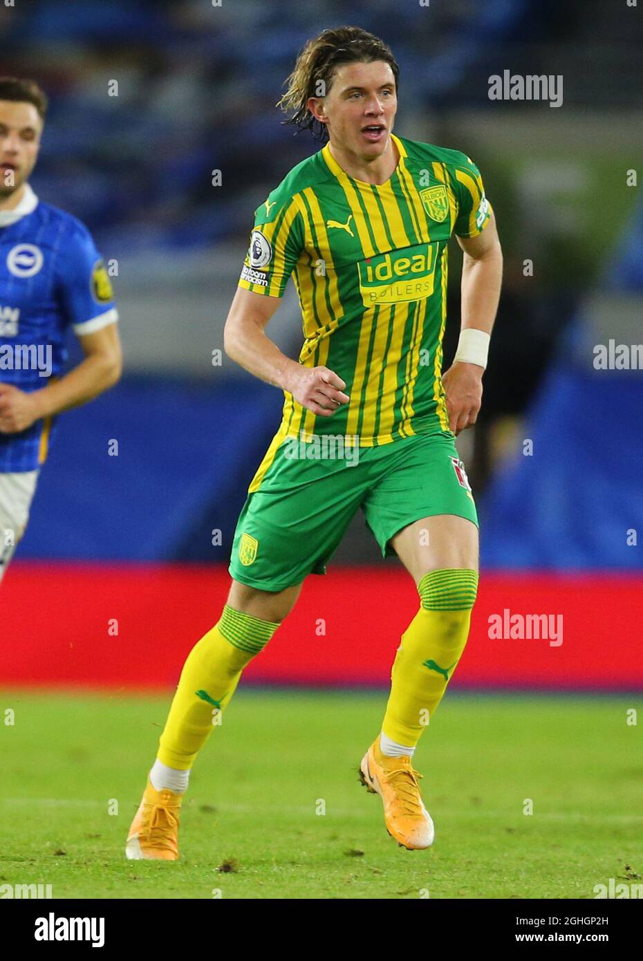 Conor Gallagher of West Brom during the Premier League match at the AMEX Stadium, Brighton and Hove. Picture date: 26th October 2020. Picture credit should read: Paul Terry/Sportimage via PA Images Stock Photo