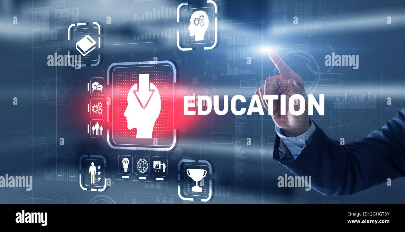 E learning Education Internet Webinar Online courses concept Stock ...