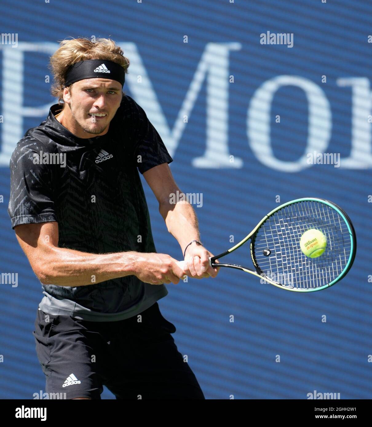 September 6, 2021 Jannik Sinner (ITA) loses to Alexander Zverev (GER), 6-4, 6-4, 7-6 at the US Open being played at Billy Jean King Ntional Tennis Center in Flushing, Queens, New York, 