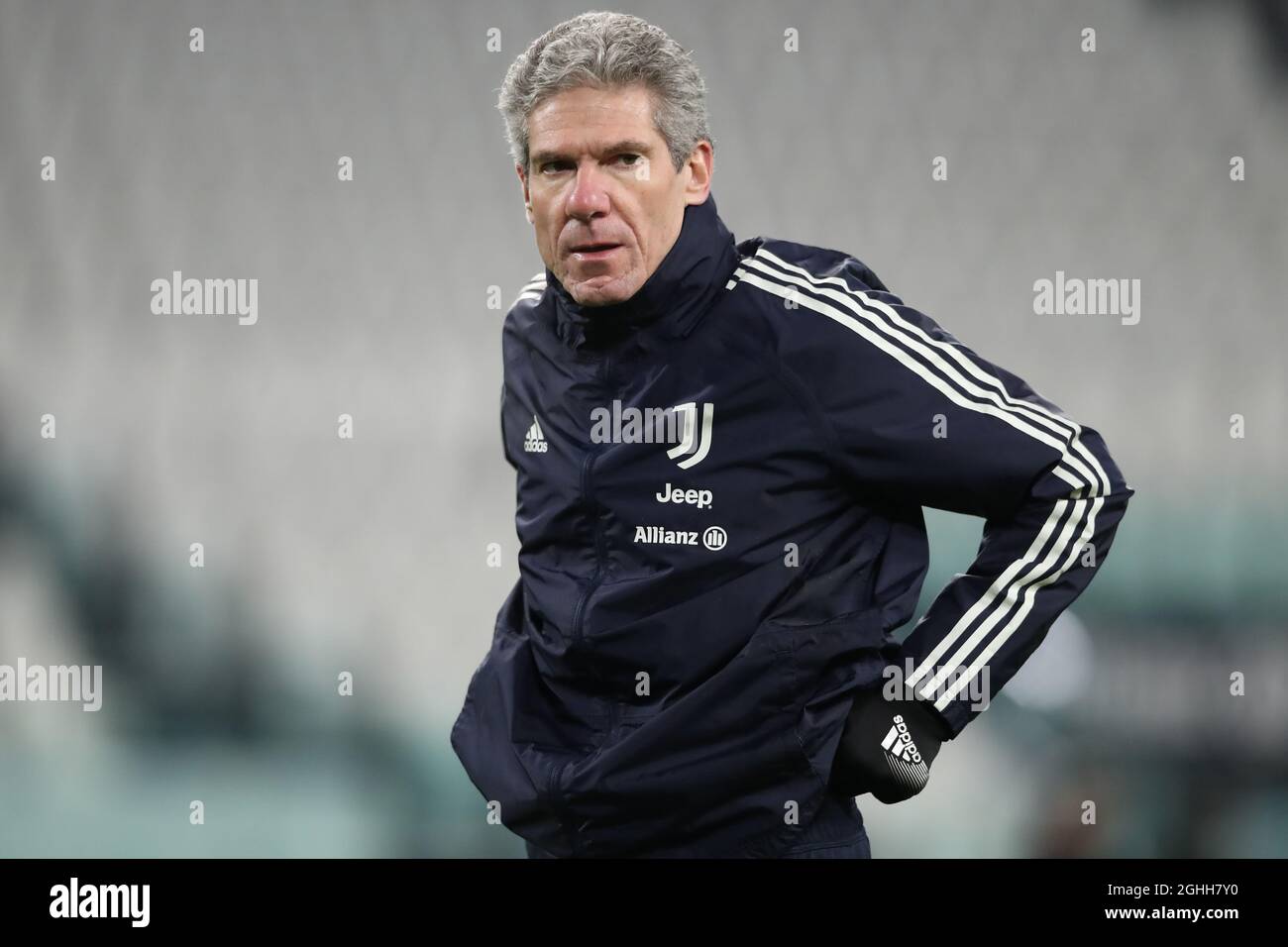 Claudio Filippi Juventus gopalkeeping coach during the warm up prior to the Serie A match at Allianz Stadium, Turin. Picture date: 10th January 2021. Picture credit should read: Jonathan Moscrop/Sportimage via PA Images Stock Photo