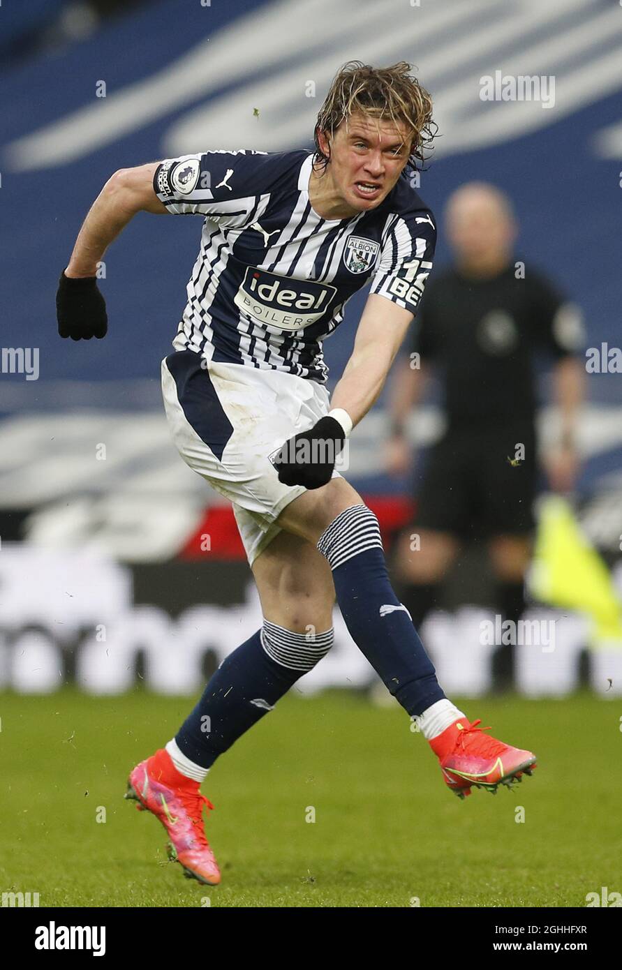 Conor Gallagher of West Bromwich Albion during the Premier League match at The Hawthorns, West Bromwich. Picture date: 14th February 2021. Picture credit should read: Darren Staples/Sportimage via PA Images Stock Photo