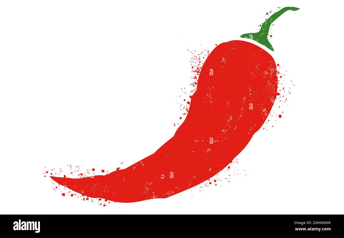 Vector illustration of chilli pepper. Vector icon of red chili pepper Stock Vector Image & Art