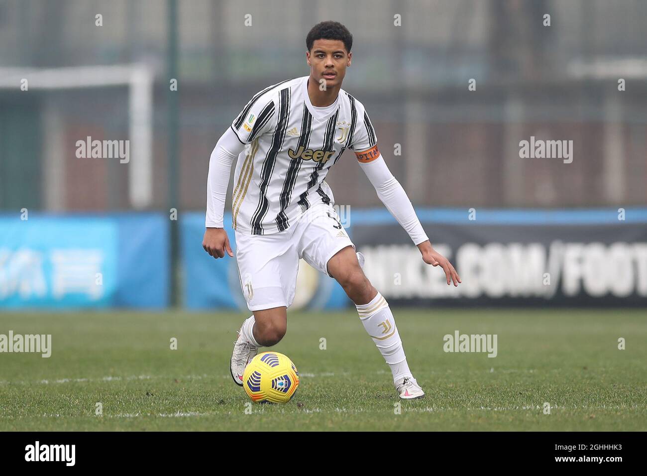 Koni De Winter of Juventus during the Primavera 1 match at Suning Youth Development Center, Milano. Picture date: 20th February 2021. Picture credit should read: Jonathan Moscrop/Sportimage via PA Images Stock Photo