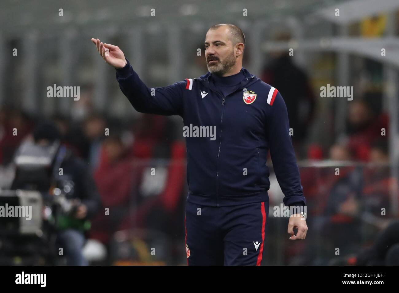 Dejan Stankovic Head coach of FK Crvena zvezda reacts during the UEFA  Europa League match at Giuseppe Meazza, Milan. Picture date: 25th February  2021. Picture credit should read: Jonathan Moscrop/Sportimage via PA