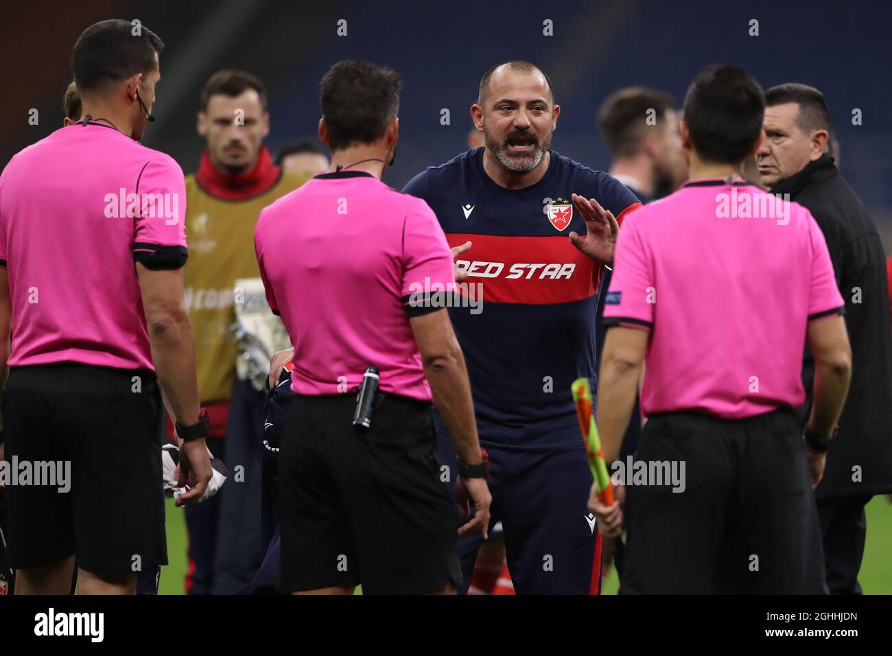 Dejan Stankovic Head coach of FK Crvena zvezda reacts during the UEFA  Champions League match at Giuseppe Meazza, Milan. Picture date: 25th  February 2021. Picture credit should read: Jonathan Moscrop/Sportimage via  PA