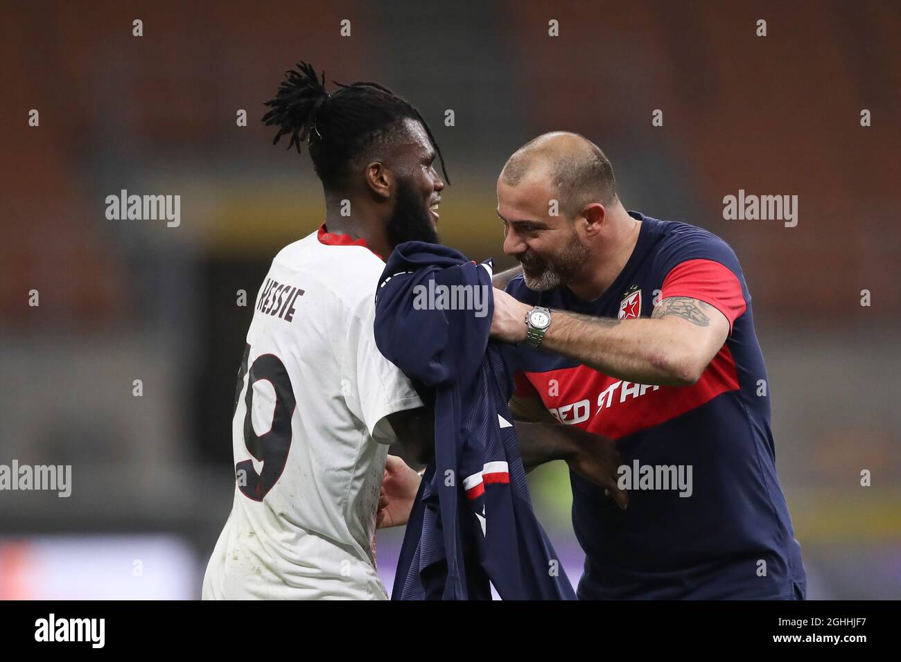 Dejan Stankovic Head coach of FK Crvena zvezda reacts following the final  whistle of the UEFA Europa League match at Giuseppe Meazza, Milan. Picture  date: 25th February 2021. Picture credit should read