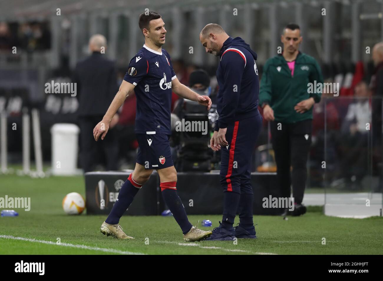 Dejan Stankovic Head coach of FK Crvena zvezda reacts during the UEFA  Champions League match at Giuseppe Meazza, Milan. Picture date: 25th  February 2021. Picture credit should read: Jonathan Moscrop/Sportimage via  PA