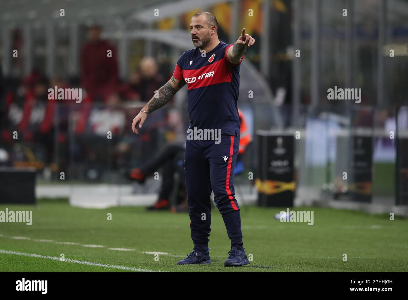 Dejan Stankovic Head coach of FK Crvena zvezda reacts during the UEFA  Champions League match at Giuseppe Meazza, Milan. Picture date: 25th  February 2021. Picture credit should read: Jonathan Moscrop/Sportimage via  PA