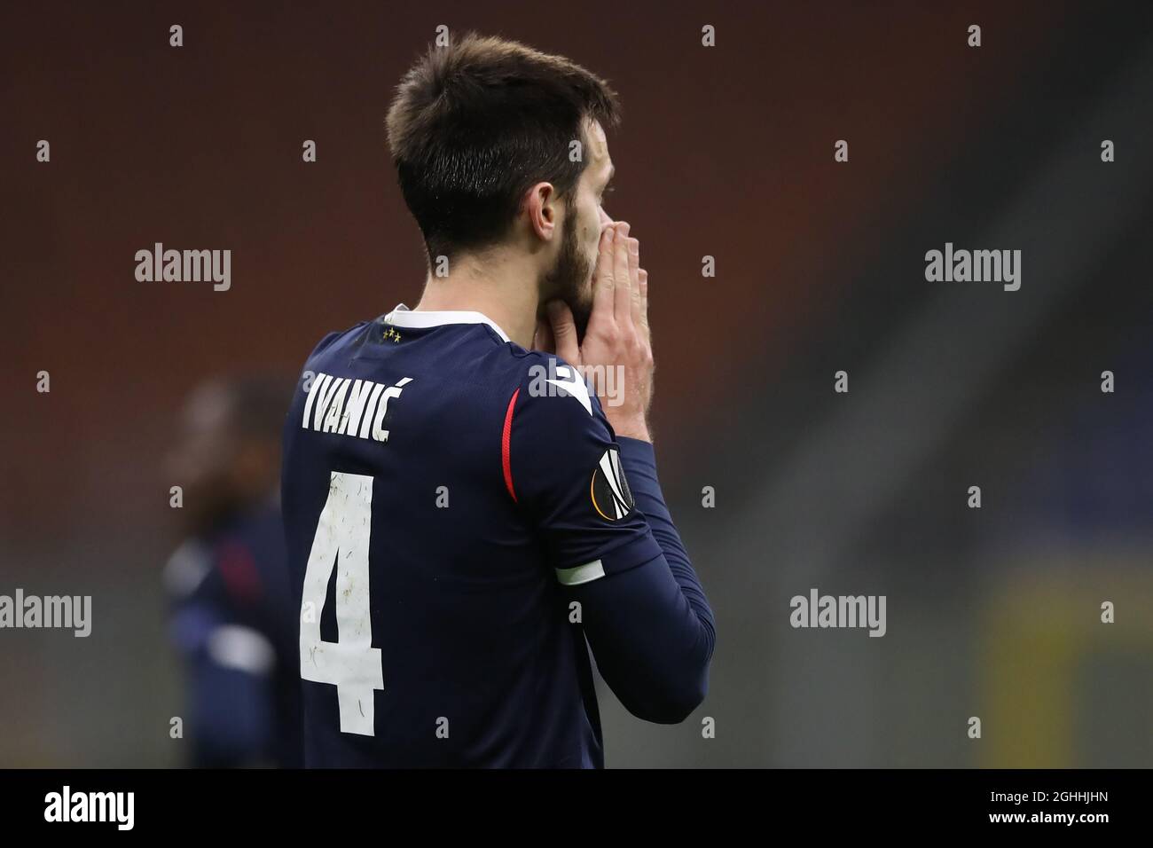 Dejan Stankovic Head coach of FK Crvena zvezda reacts following the final  whistle of the UEFA Europa League match at Giuseppe Meazza, Milan. Picture  date: 25th February 2021. Picture credit should read